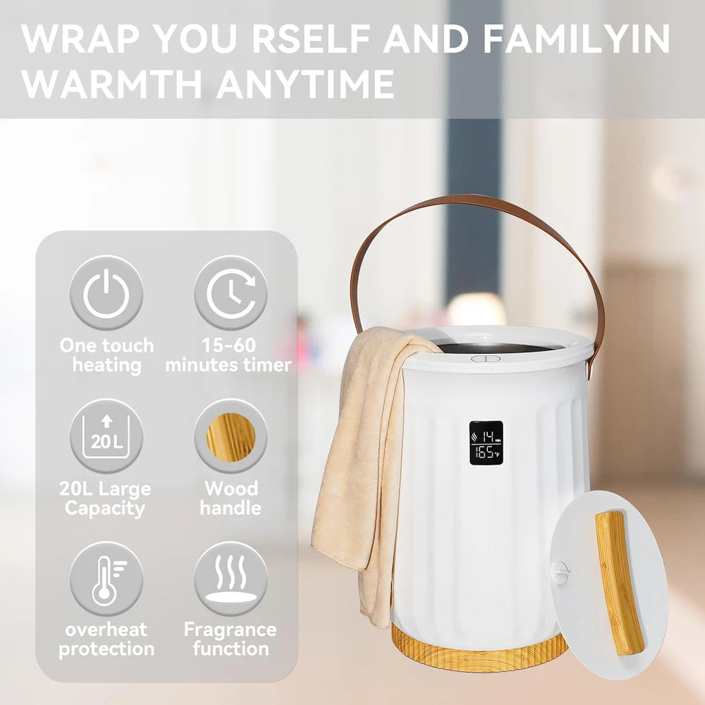 Large Heated Towel Warmer Bucket